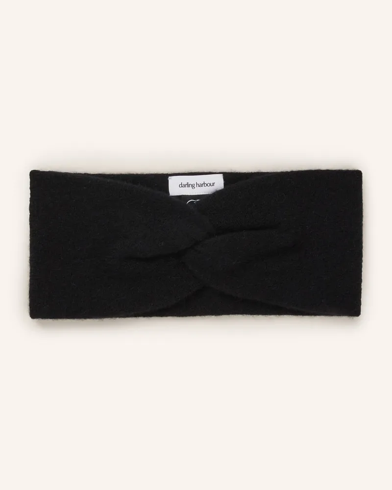 Darling Harbour Stirnband aus Cashmere Schwarz