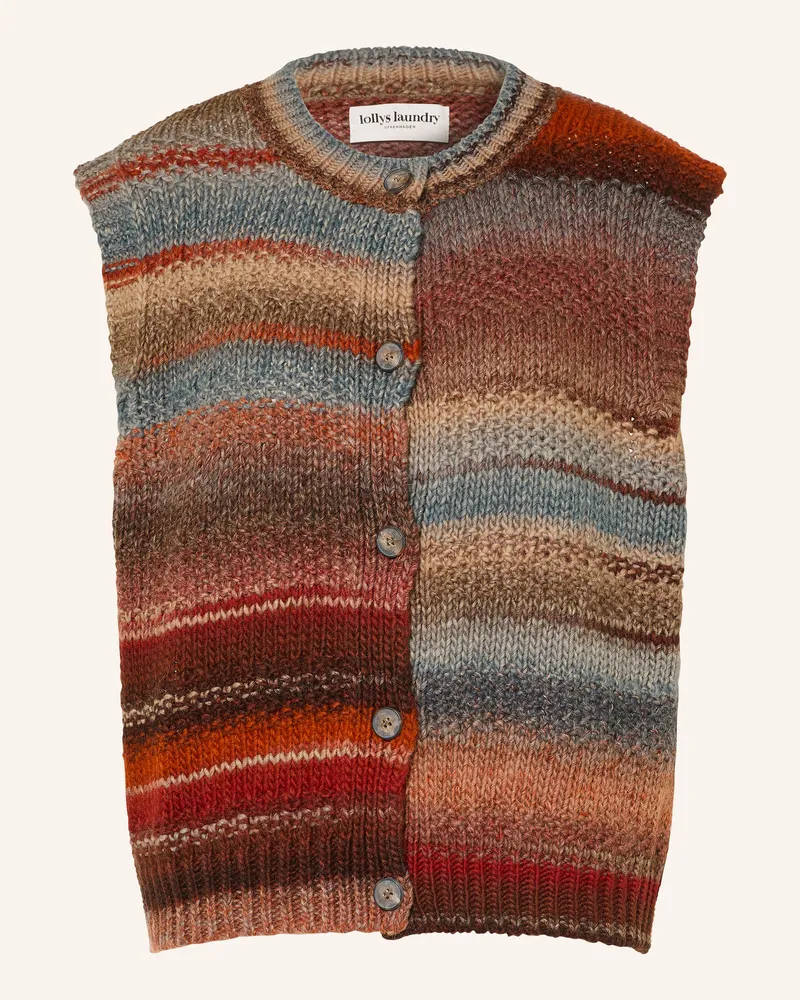 Lollys Laundry Strickweste Nynnell rot Dunkelorange