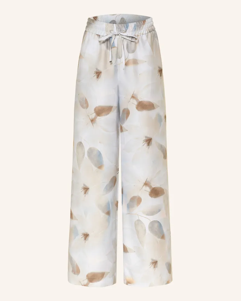 RAFFAELLO ROSSI  Marlenehose Helena Aus Satin grau Hellblau