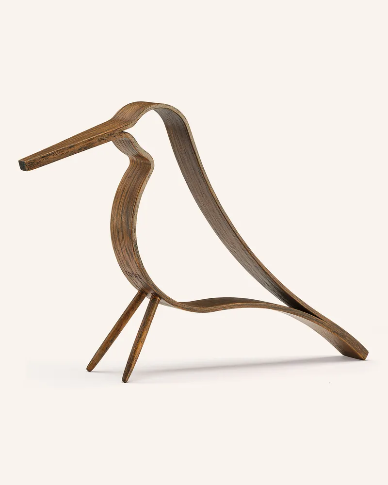 COOEE Design Dekofigur Woody Bird Medium braun Dunkelbraun