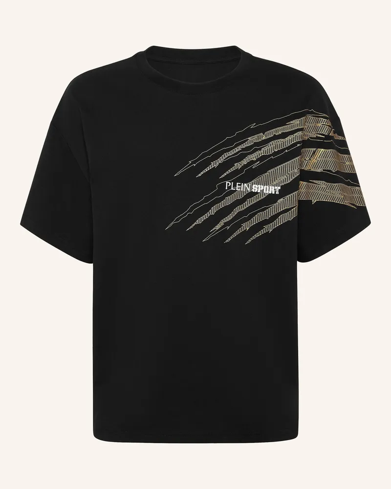 Philipp Plein Plein Sport T-Shirt Rundhalsausschnitt Ss Scratch schwarz Schwarz