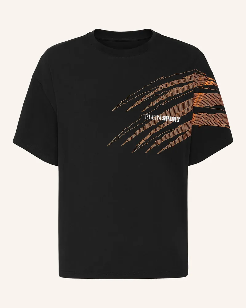 Philipp Plein Plein Sport T-Shirt Rundhalsausschnitt Ss Scratch schwarz Schwarz