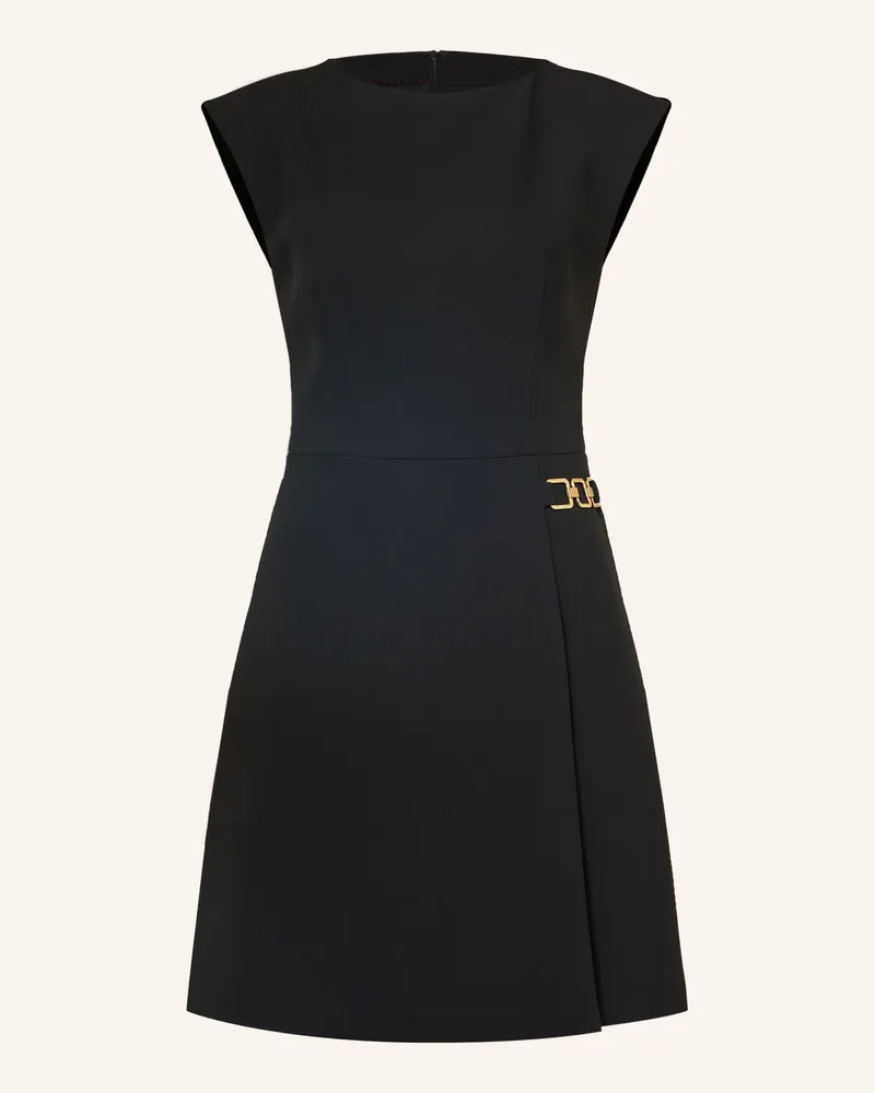 HUGO BOSS Kleid Kentu In Wickeloptik schwarz Schwarz