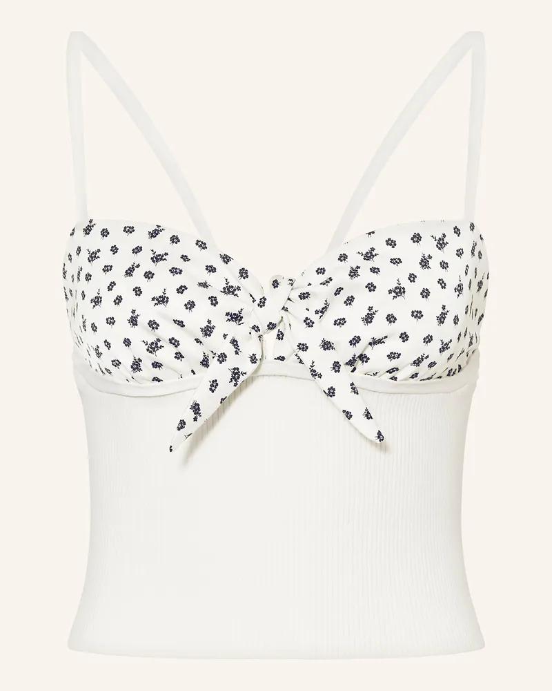 Claudie Pierlot Top im Materialmix Ecru