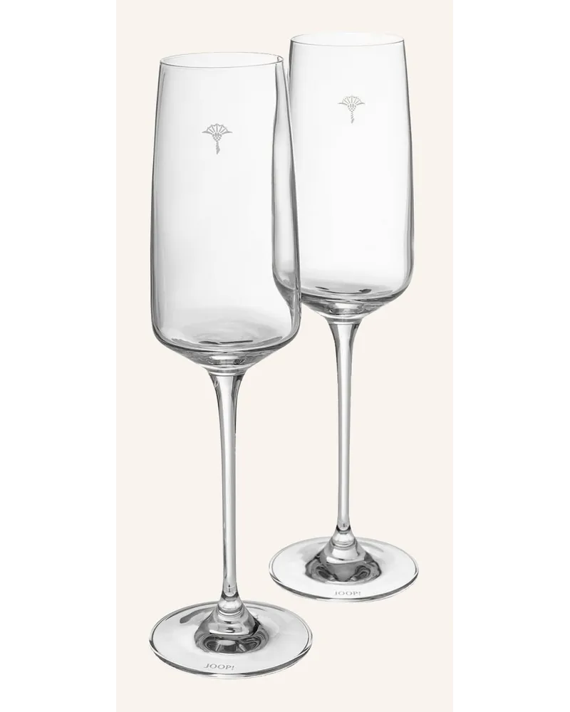 JOOP! 2er-Set Champagnergläser SINGLE CORNFLOWER Transparent