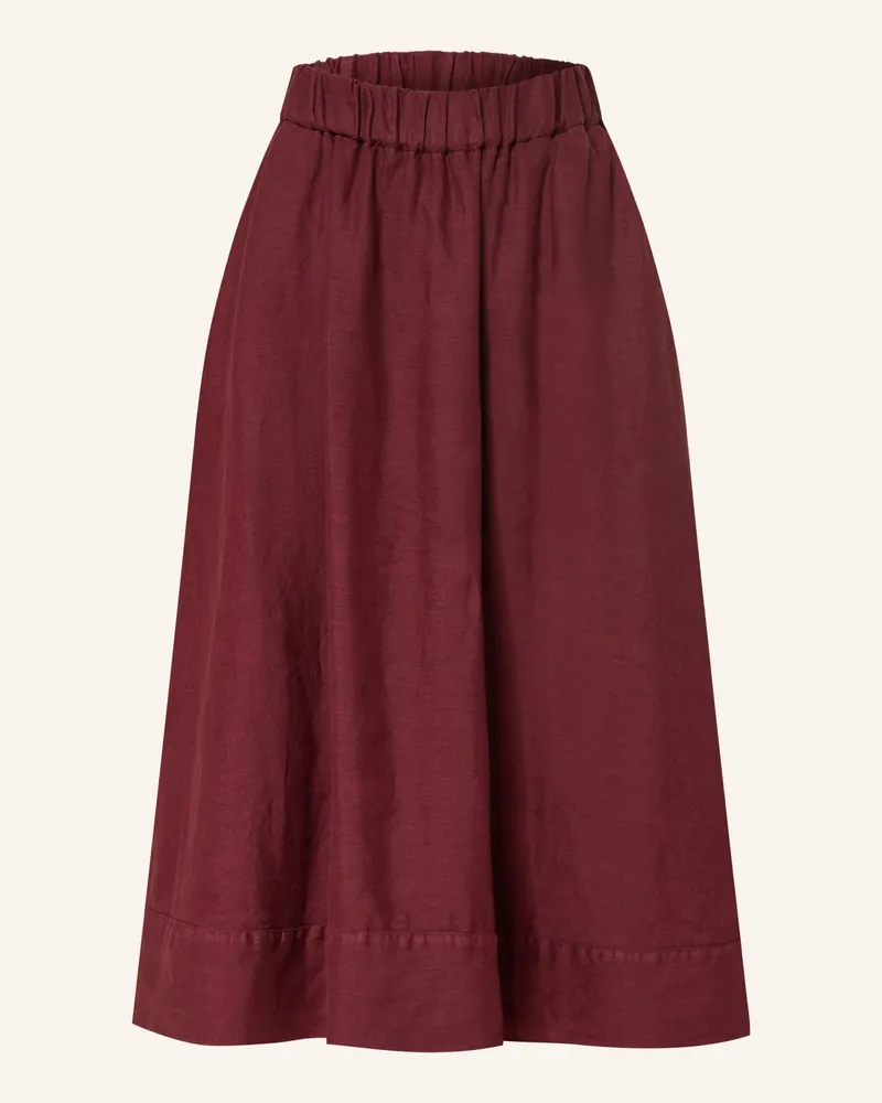 ROSSO35 Leinenrock rot Dunkelrot