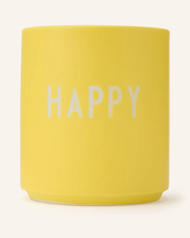 DESIGN LETTERS Becher gelb Hellgelb