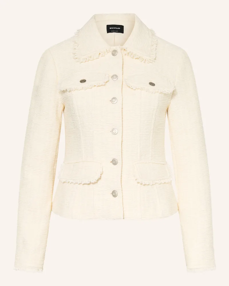 Whistles Bouclé-Jacke LUCIE Ecru