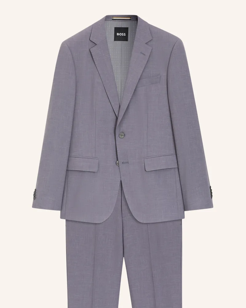 HUGO BOSS Business Anzug H-Huge-2pcs-253 Slim Fit lila Lila