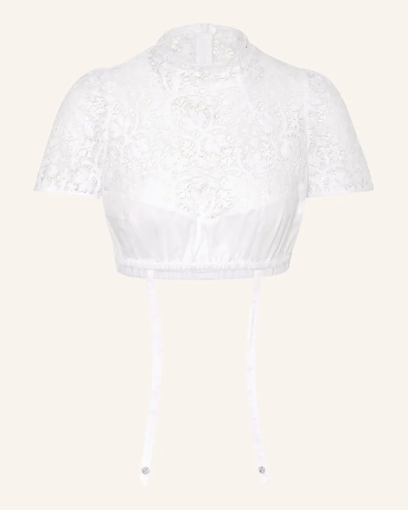 Gottseidank Dirndlbluse ERNESTA mit Leinen Weiss