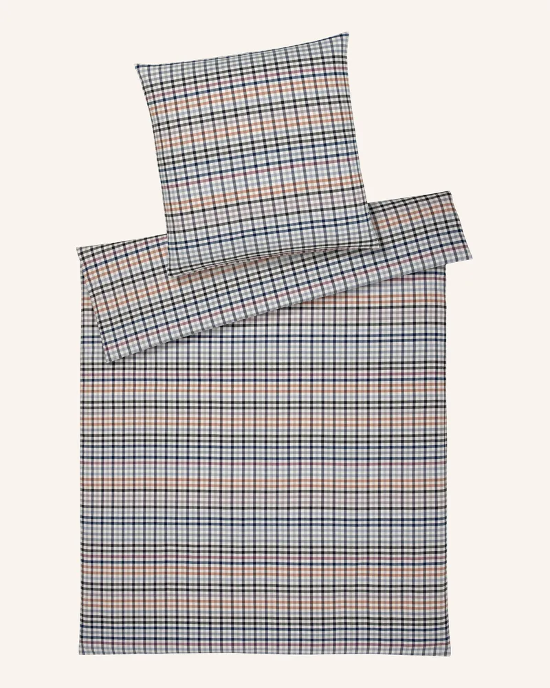 elegante Bettwäsche ABERDEEN Dunkelblau