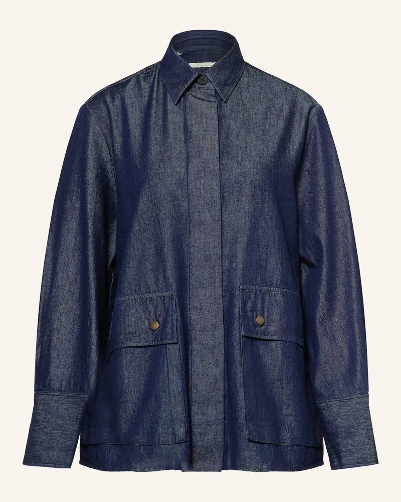 lilienfels Hemdbluse In Jeansoptik blau Dunkelblau