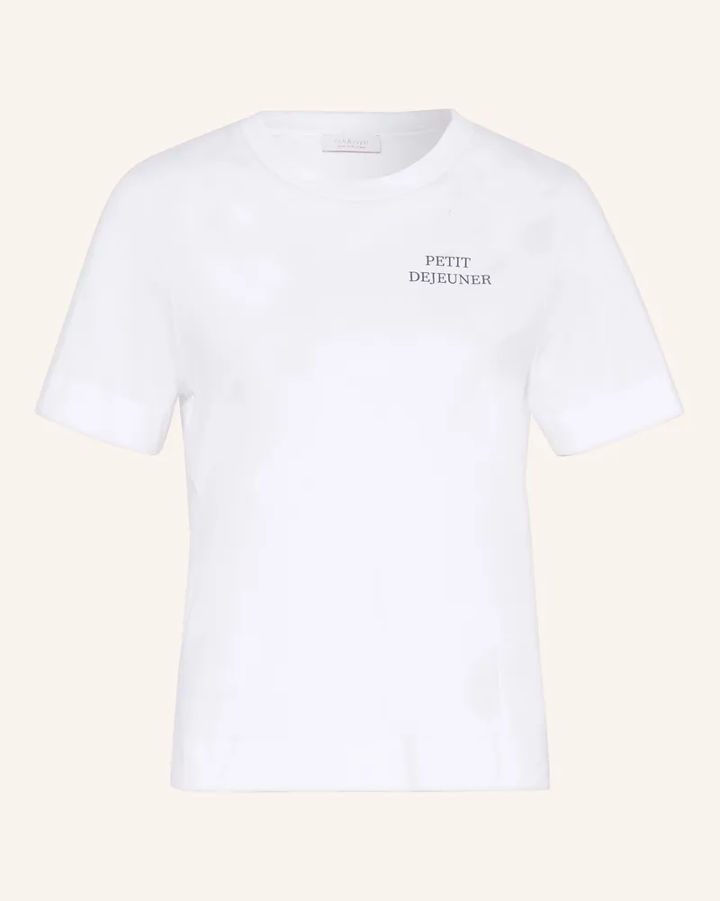 Rich&Royal T-Shirt Easy Mit Schmcuksteinen weiss Weiss
