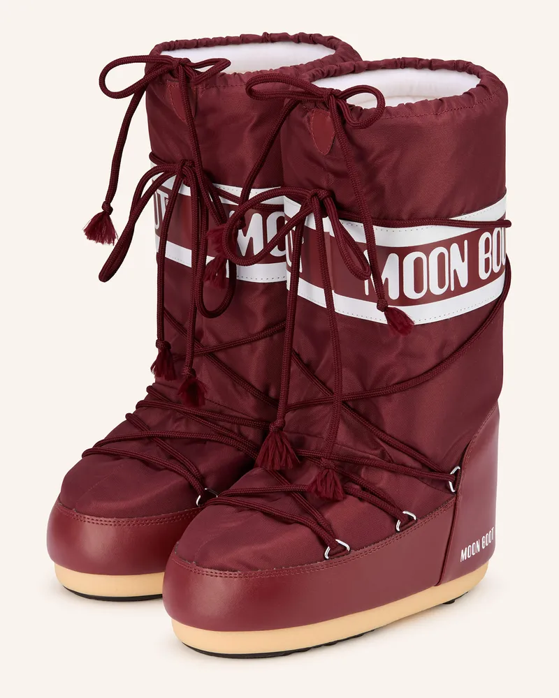Moon Boot Moon Boots Icon Nylon rot Dunkelrot