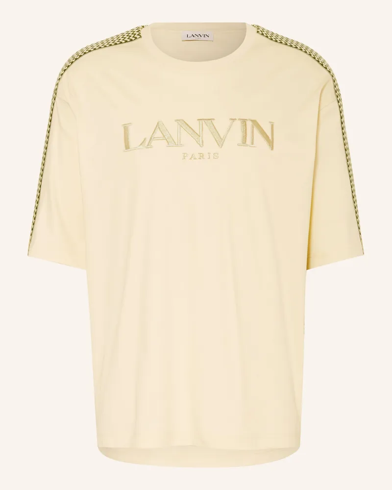 Lanvin Oversized-Shirt mit Galonstreifen Hellgelb