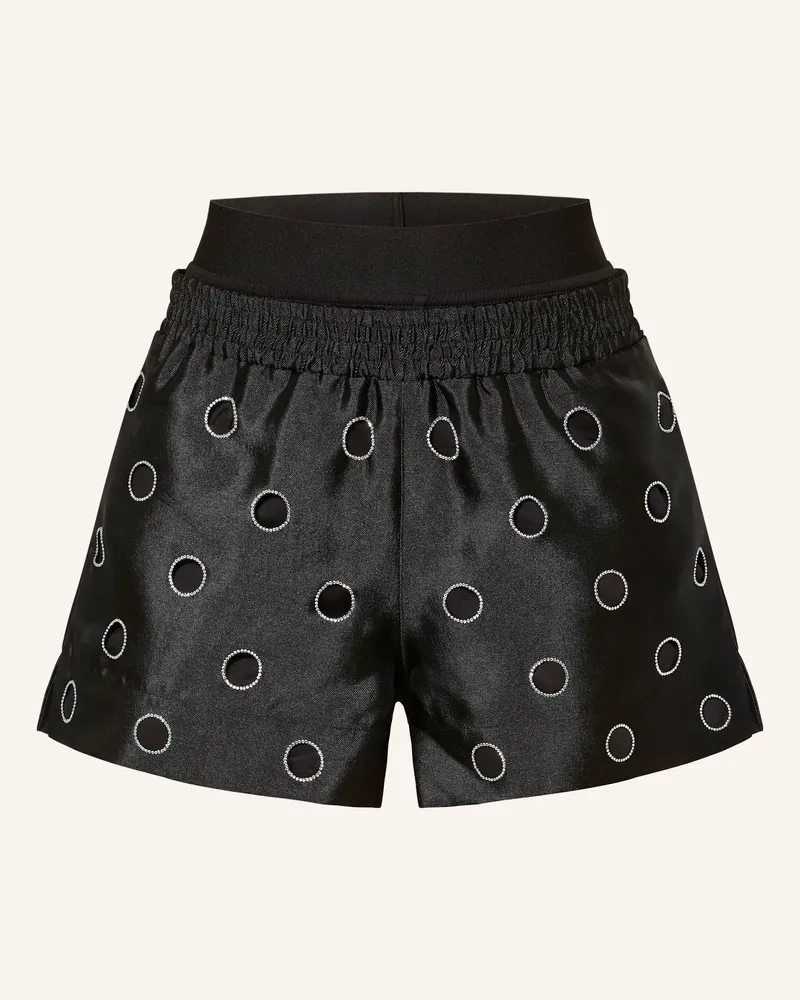 Sandro Shorts mit Schmucksteinen und Cut-outs Schwarz