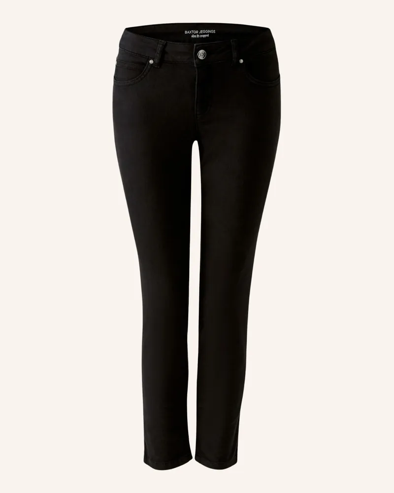 Oui  Skinny Jeans BAXTOR CROPPED Schwarz