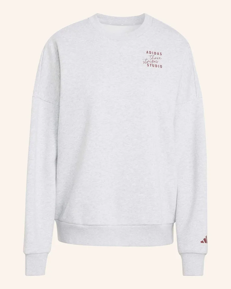 adidas 3-Streifen Studio Fl Hoodie grau Grau