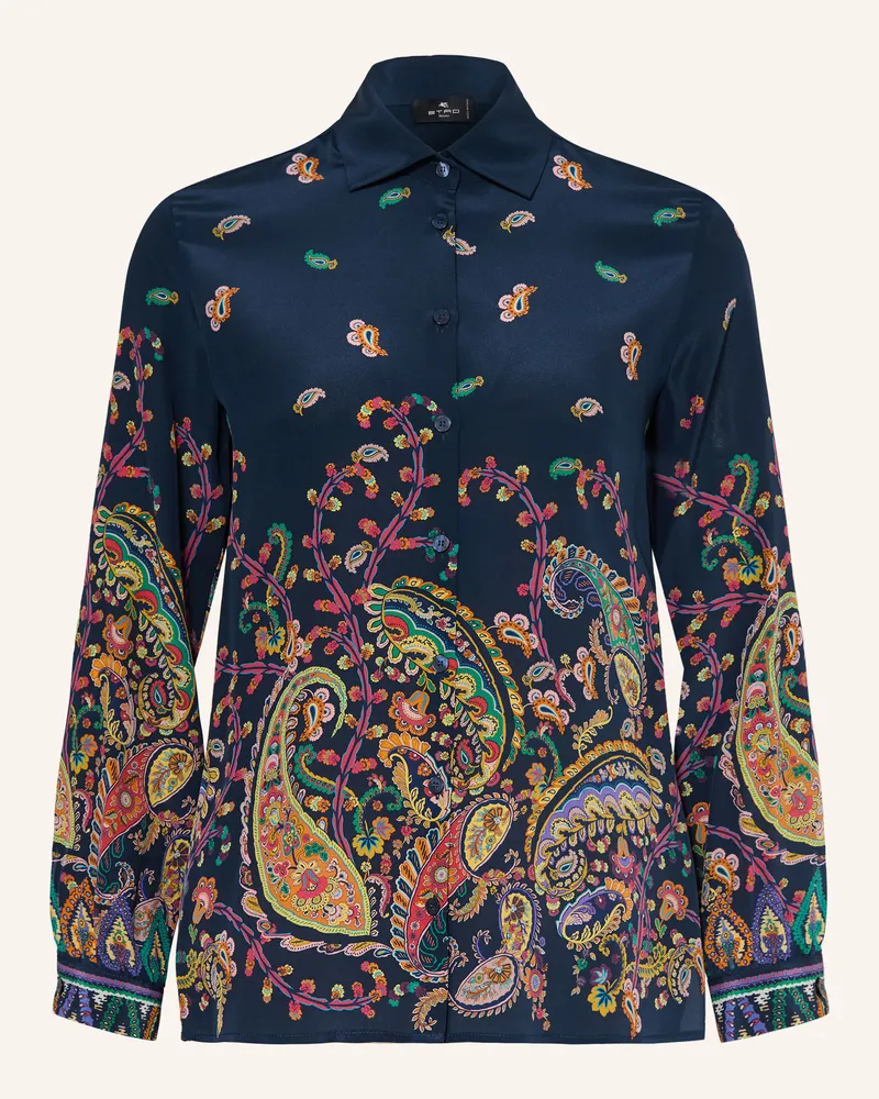 Etro Hemdbluse Aus Seide blau Dunkelblau