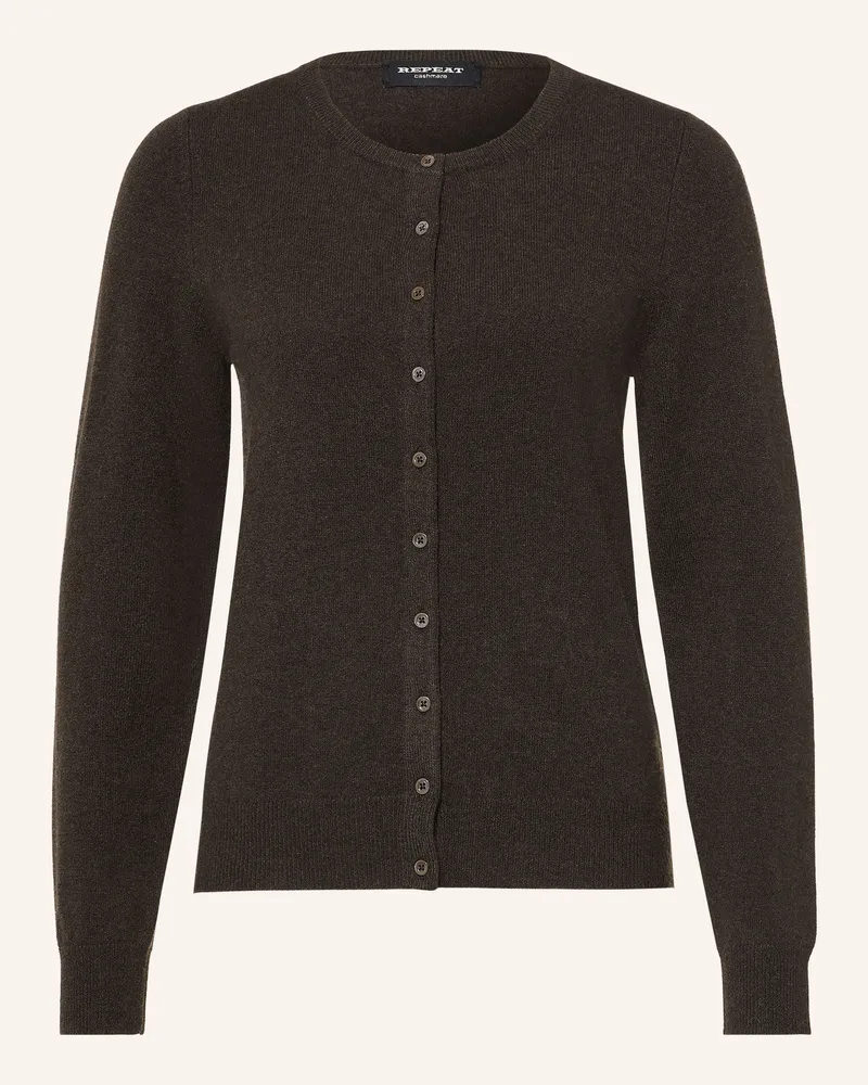 Repeat Strickjacke Aus Cashmere braun Dunkelbraun