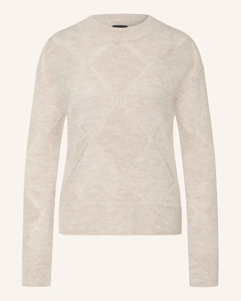 S.Oliver Pullover Mit Pailletten Und Glitzergarn weiss Creme