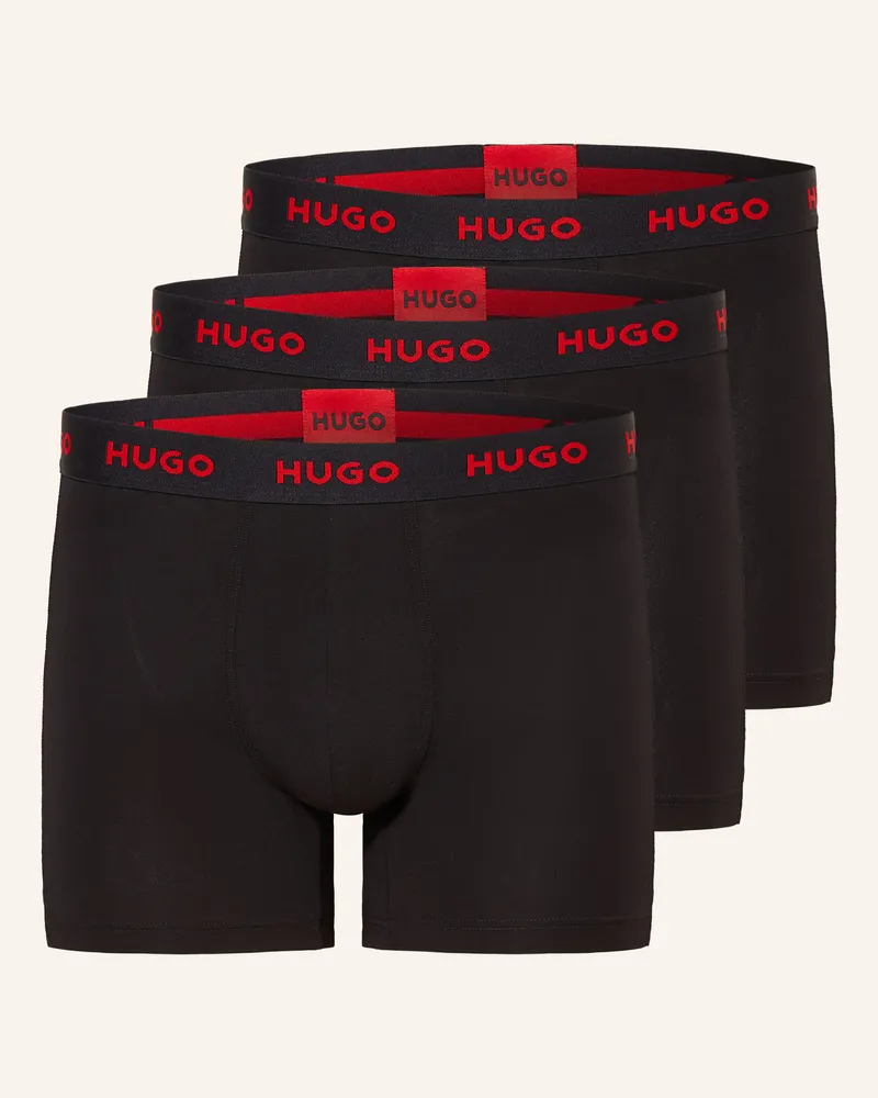 HUGO BOSS 3er-Pack Boxershorts schwarz Schwarz