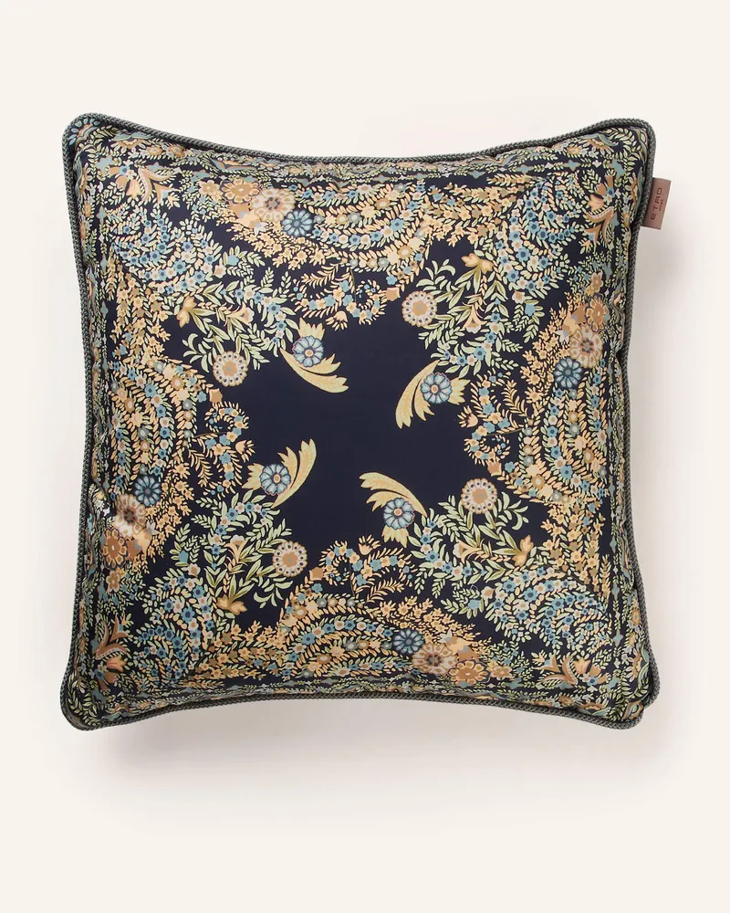 Etro Dekokissen aus Satin Petrol