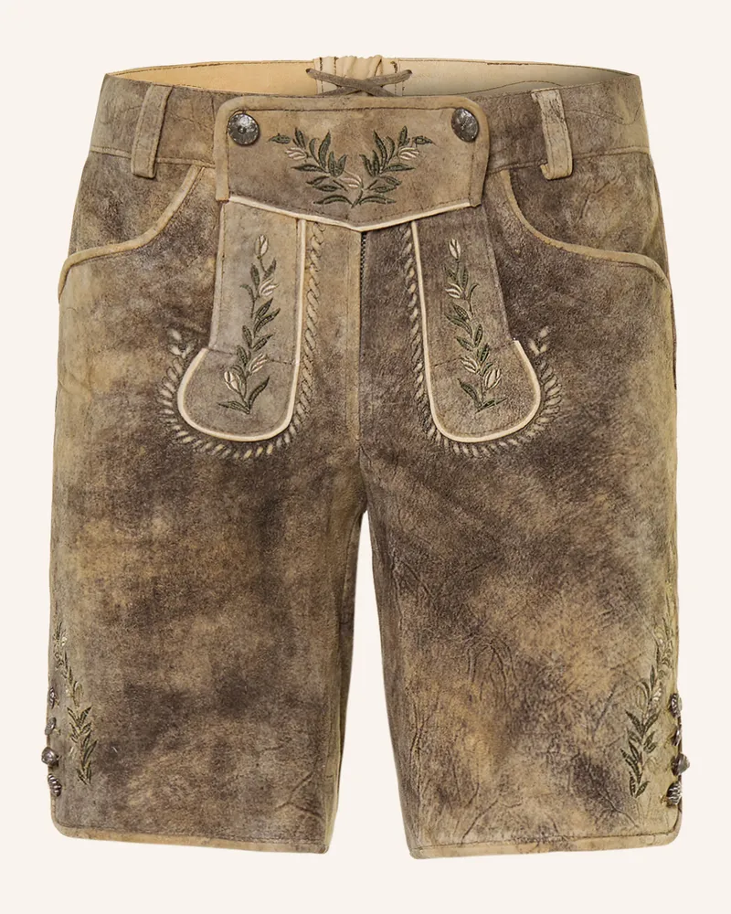 Spieth & Wensky Trachten-Lederhose Kastanie braun Camel