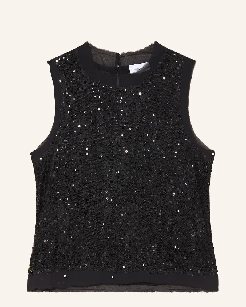Darling Harbour Spitzentop Mit Pailletten Und Schmucksteinen schwarz Black