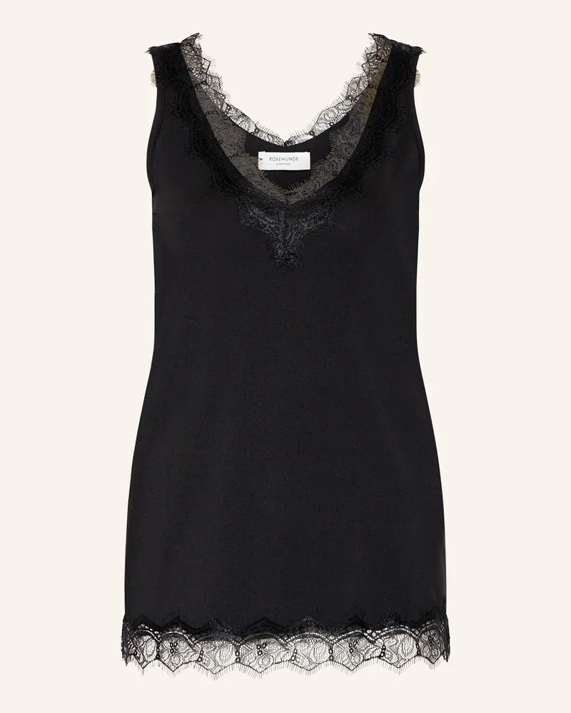 Rosemunde Top BILLIE mit Spitze Schwarz