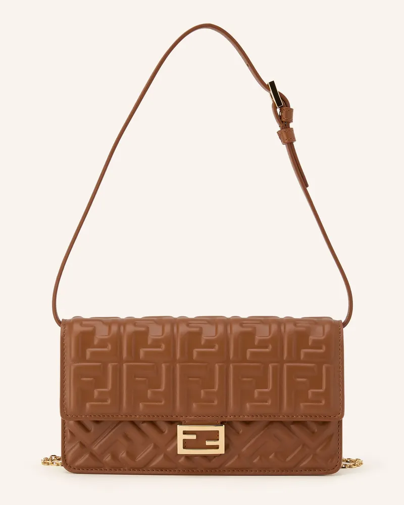 Fendi Wallet On Chain Baguette braun Cognac