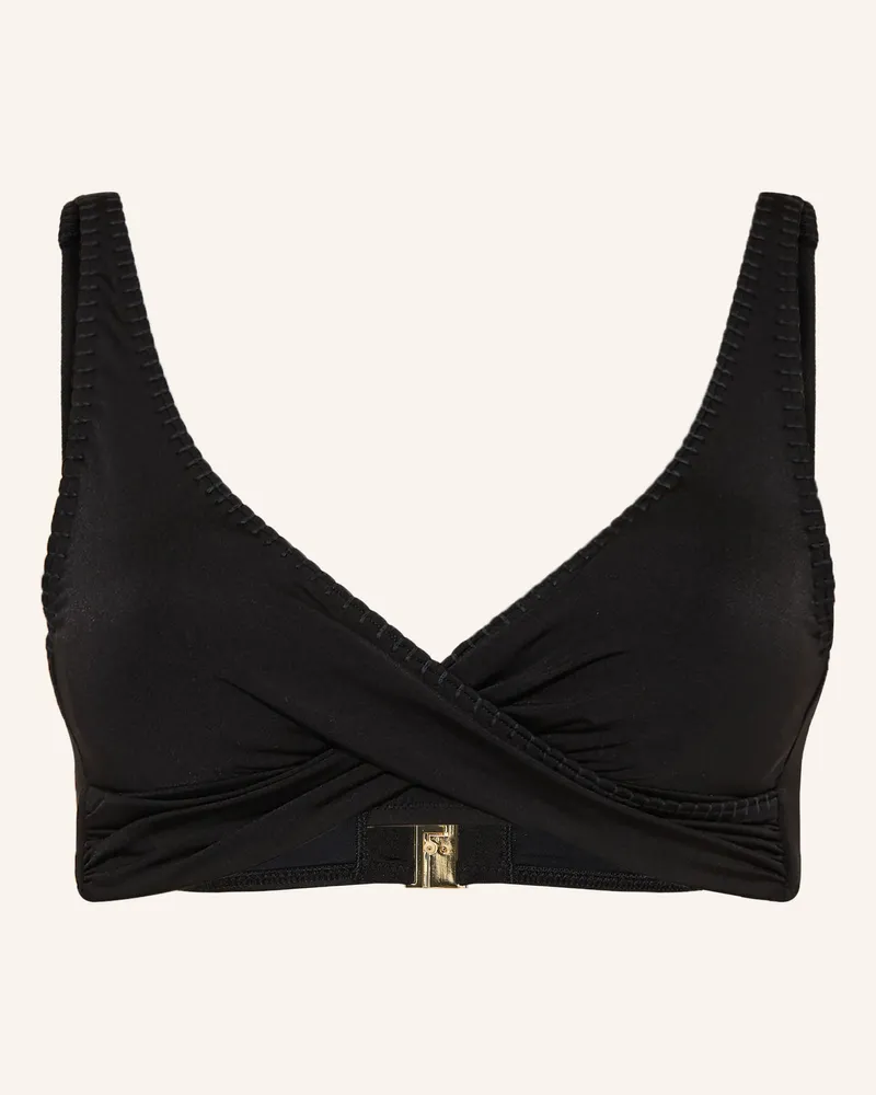 watercult Bustier-Bikini-Top Crafted Essentials In Wickeloptik schwarz Schwarz