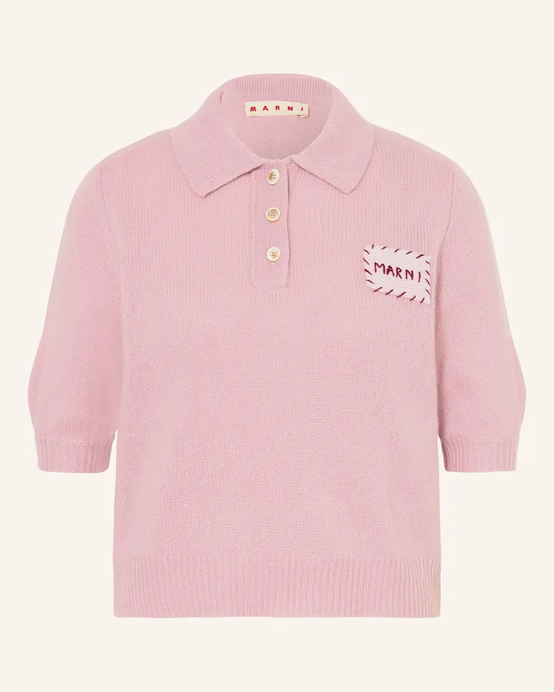 Marni Strick-Poloshirt Aus Cashmere lila Helllila
