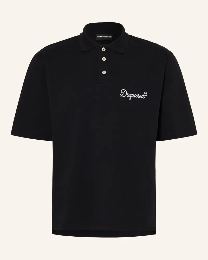 Dsquared2 Jersey-Poloshirt Schwarz