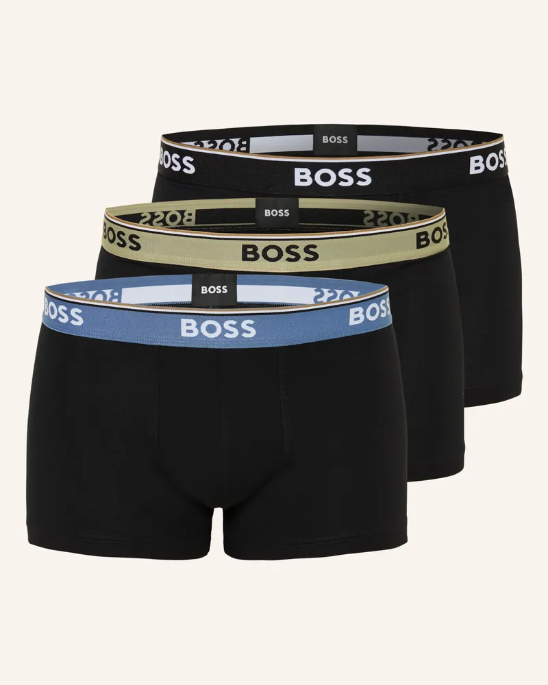 HUGO BOSS 3er-Pack Boxershorts Power schwarz Schwarz