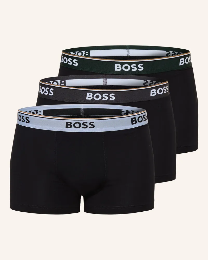 HUGO BOSS 3er-Pack Boxershorts Power schwarz Schwarz