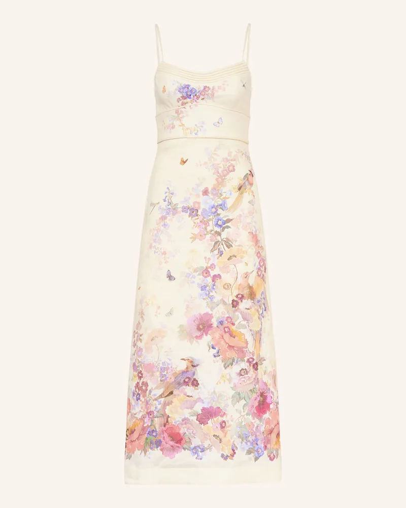 Zimmermann Cocktailkleid Alchemy Aus Leinen weiss Creme