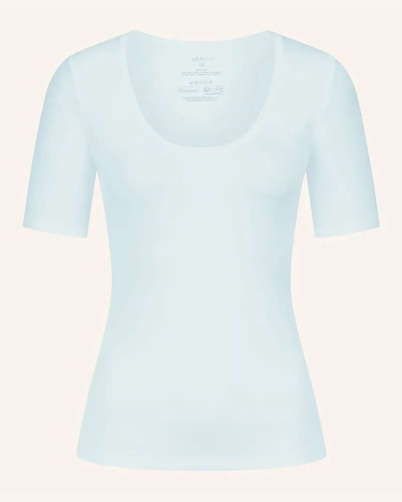 Ehrlich Textil Light Touch Tiefausgeschnittenes T-Shirt Mit Lyocell - Seidig Weich blau Blau