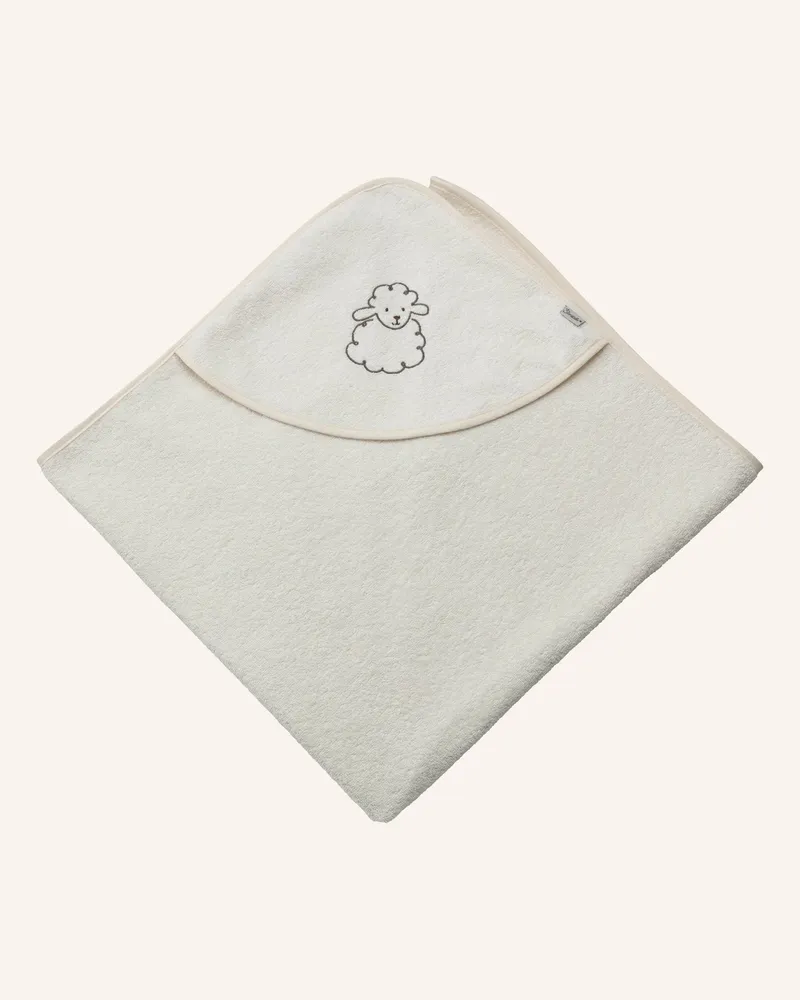 Sterntaler Kapuzenbadetuch 100X100 Flocke weiss Beige
