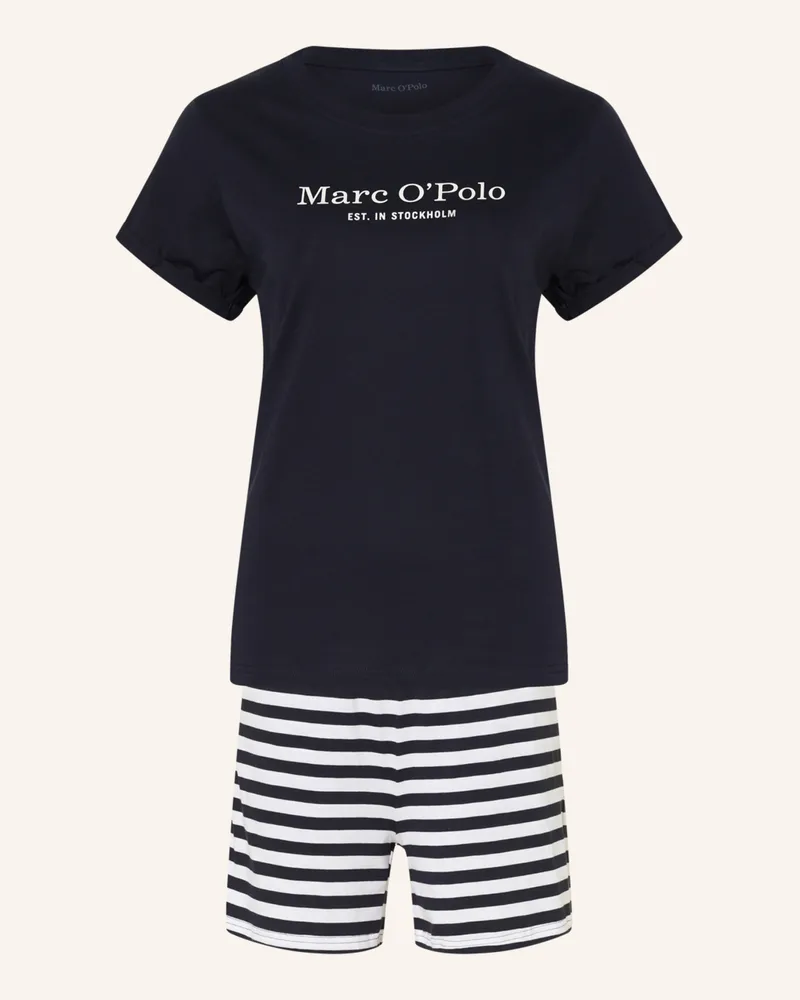 Marc O'Polo Shorty-Schlafanzug Dunkelblau
