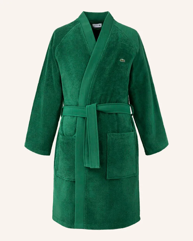 Lacoste Bademantel Ldefile gruen Grün