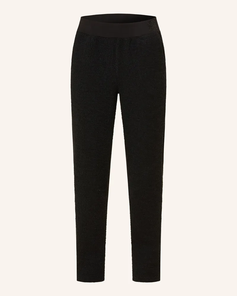 Sportalm Hose im Materialmix mit Glitzergarn Schwarz