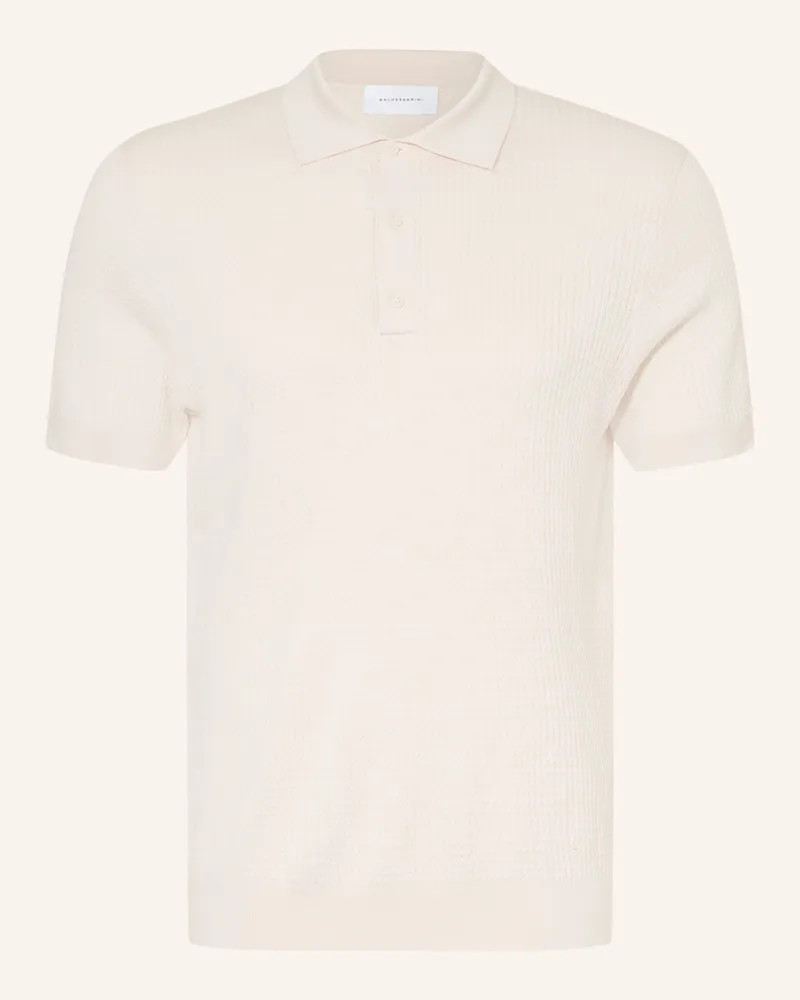 Baldessarini Strick-Poloshirt Mit Seide weiss Creme