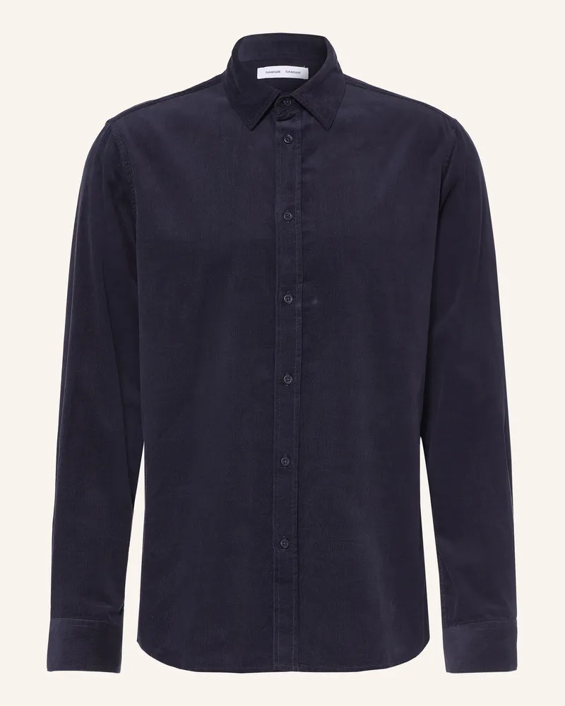 Samsøe & Samsøe Cordhemd Saliam Comfort Fit blau Dunkelblau