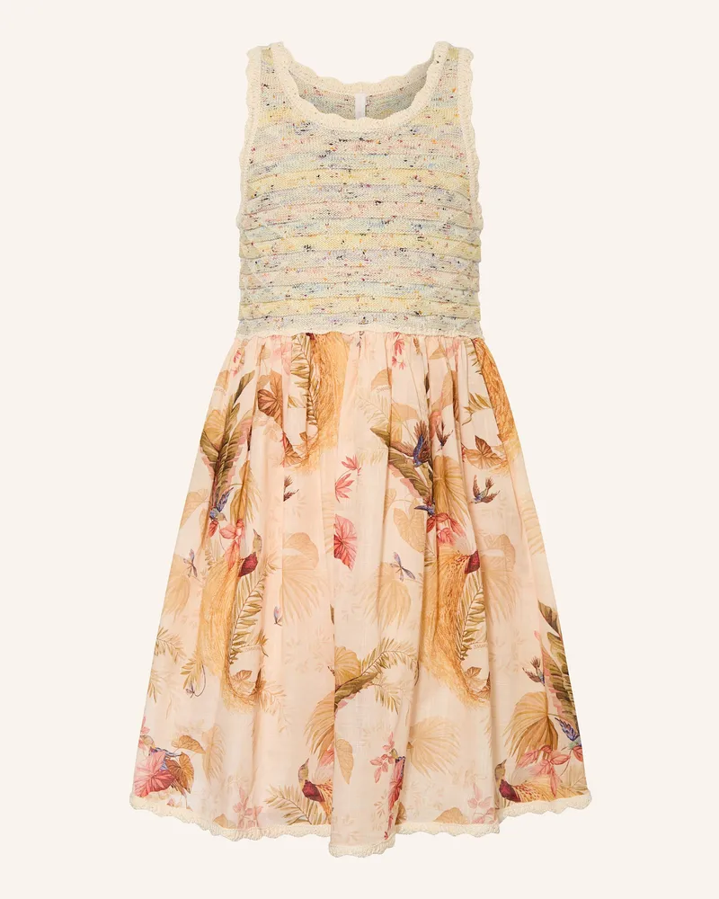 Zimmermann Kleid RHIANNON im Materialmix Roségold