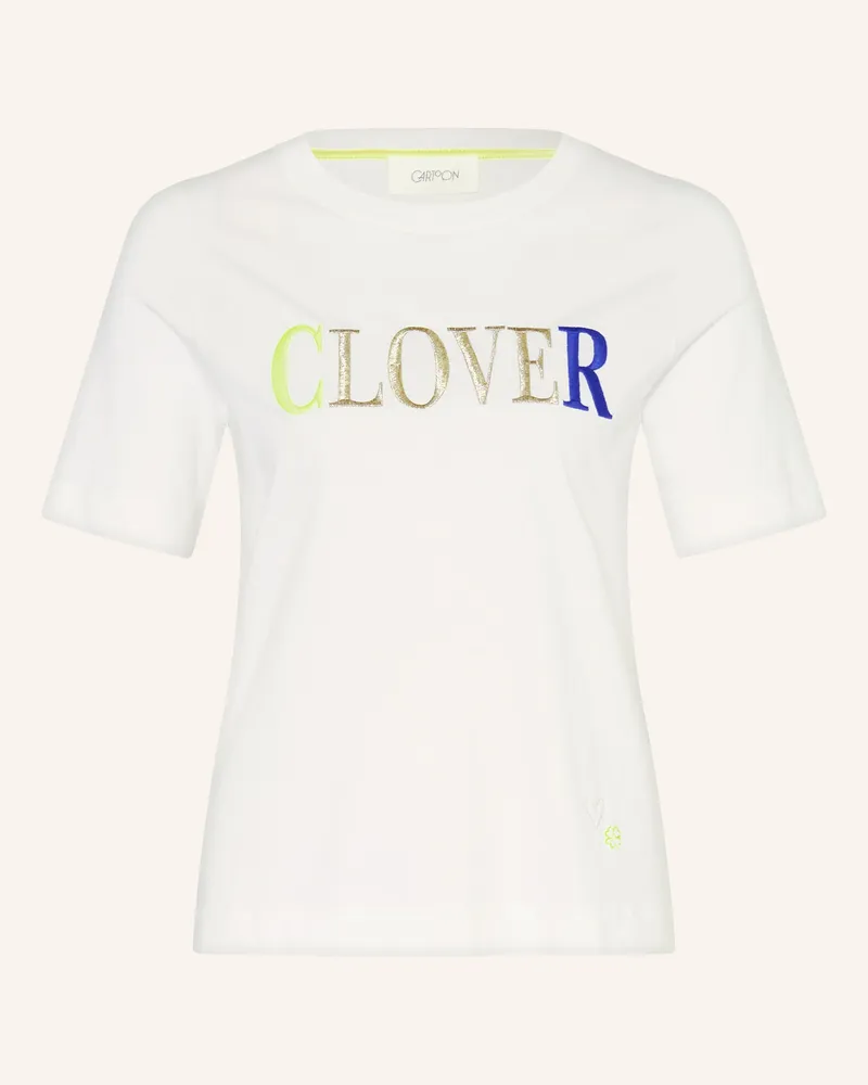 Cartoon T-Shirt weiss Weiss