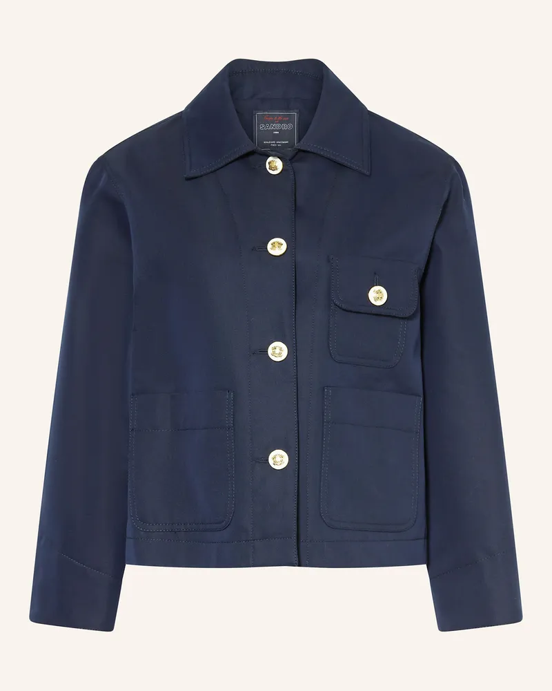 Sandro Cropped-Jacke Dunkelblau