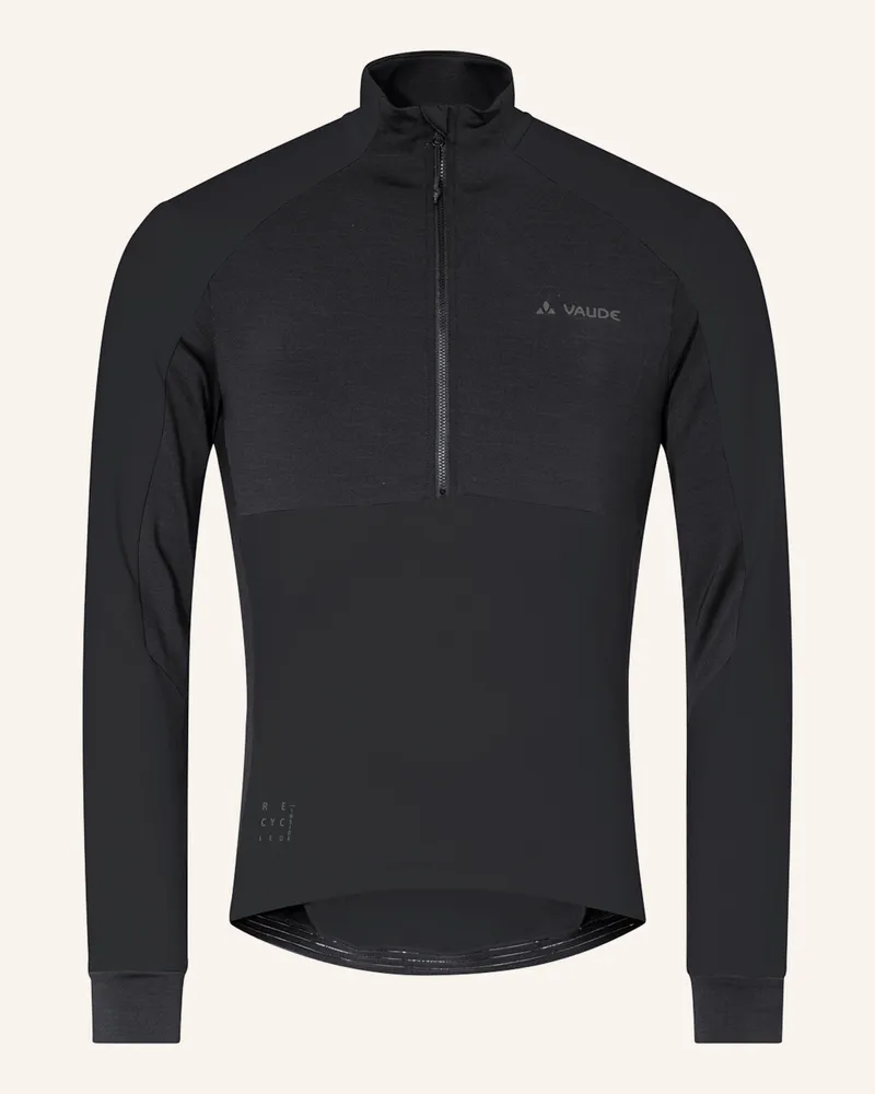 Vaude Radtrikot M Kuro Halfzip Ls Tricot schwarz Schwarz
