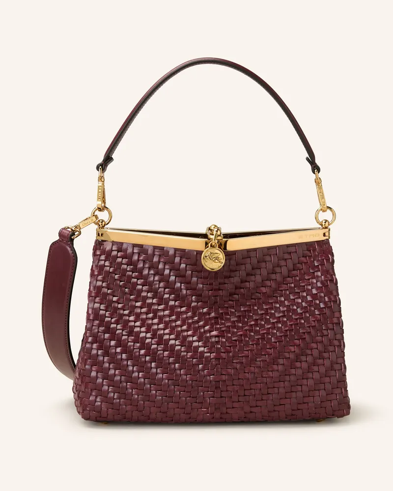 Etro Schultertasche MEDIUM mit Pouch Dunkelrot