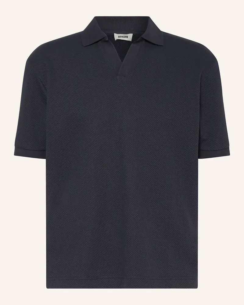 Drykorn Piqué-Poloshirt Acayo Relaxed Fit blau Dunkelblau